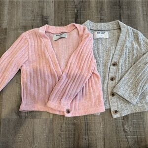 BUNDLE - Old Navy toddler  Cardigan Set - Pink and Gray